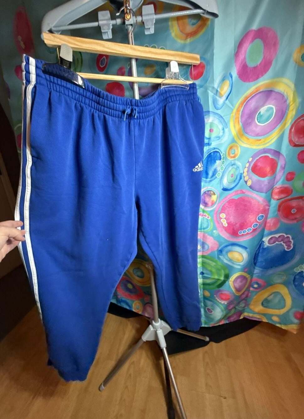 Adidas Men's 3-Stripes Fleece Sweatpants Royal Blue Size 3XL